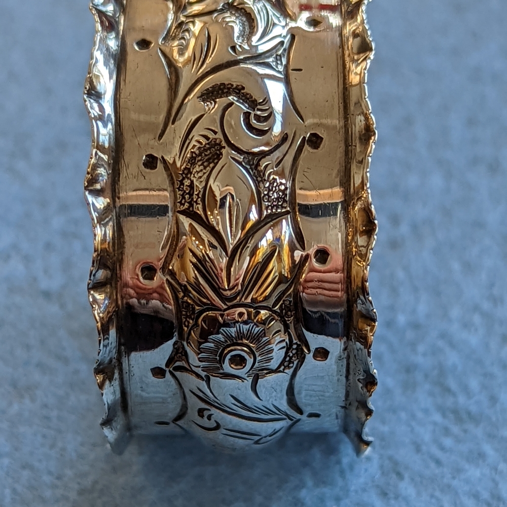 Antique (1903) Sterling Silver Napkins Ring - Picture 5 of 7